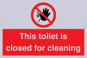 This toilet is closed for cleaning